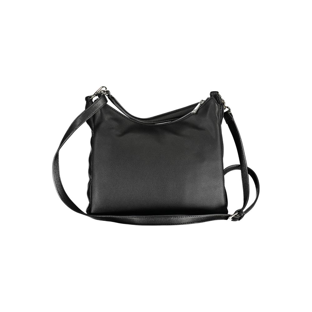 BYBLOS Black Polyurethane Women Handbag - ClickThatClicks 