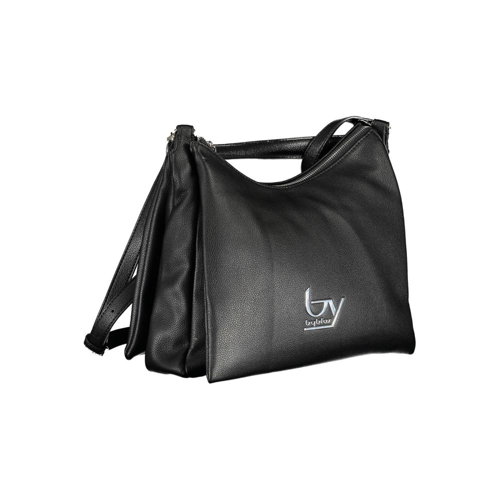 BYBLOS Black Polyurethane Women Handbag - ClickThatClicks 