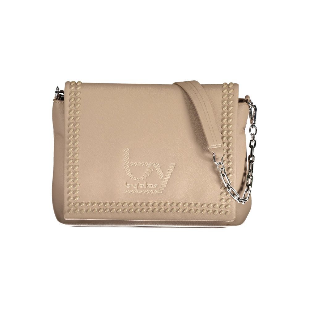 BYBLOS Beige Polyurethane Women's Shoulder Bag - ClickThatClicks 