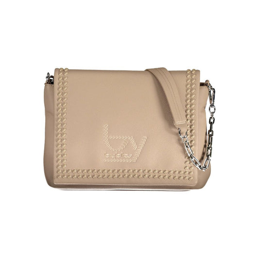BYBLOS Beige Polyurethane Women's Shoulder Bag - ClickThatClicks 