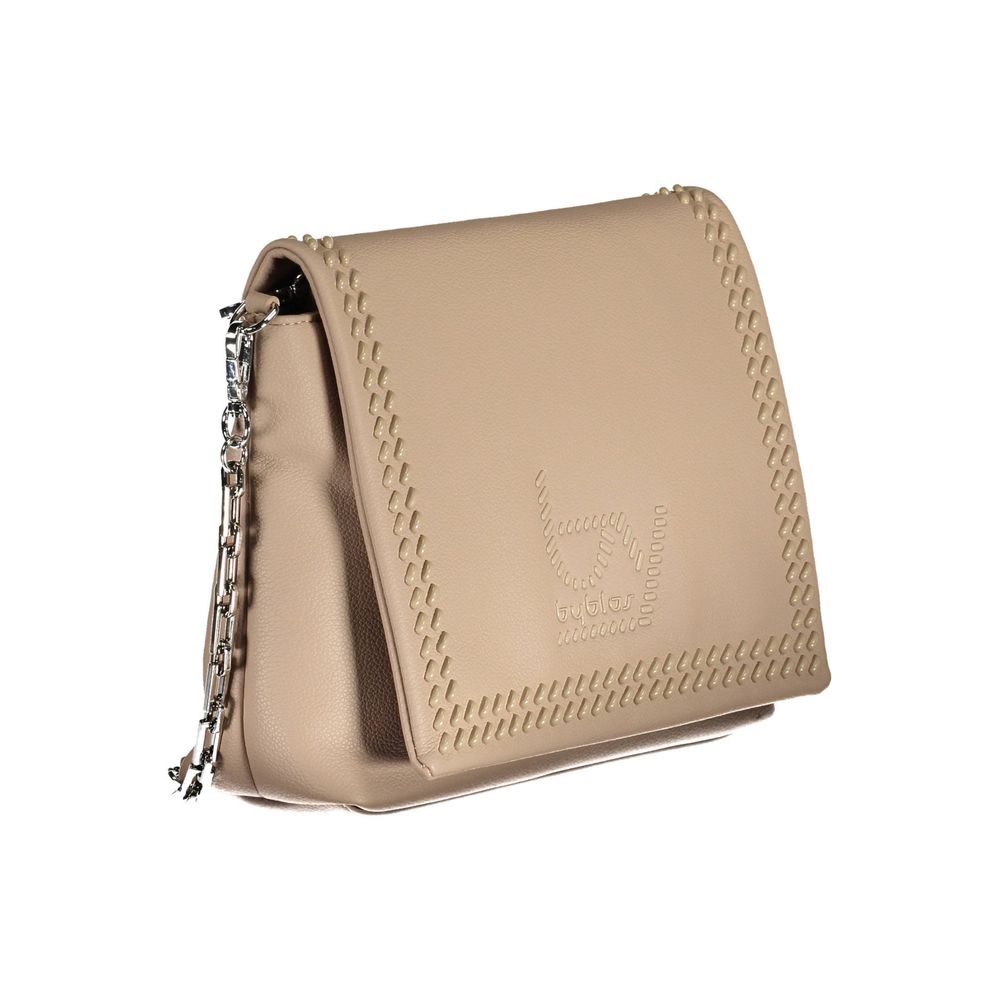 BYBLOS Beige Polyurethane Women's Shoulder Bag - ClickThatClicks 