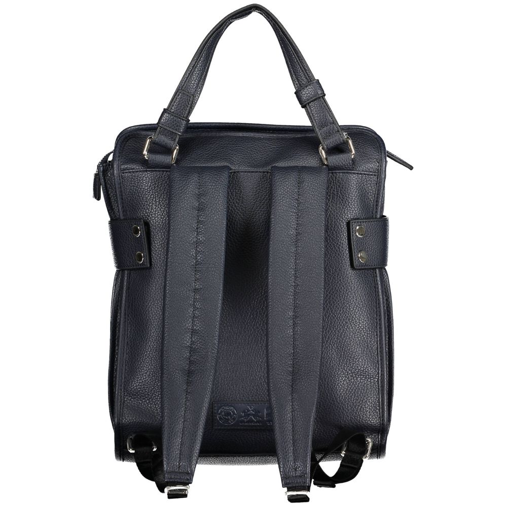 La Martina Blue Polyurethane Women Backpack - ClickThatClicks 