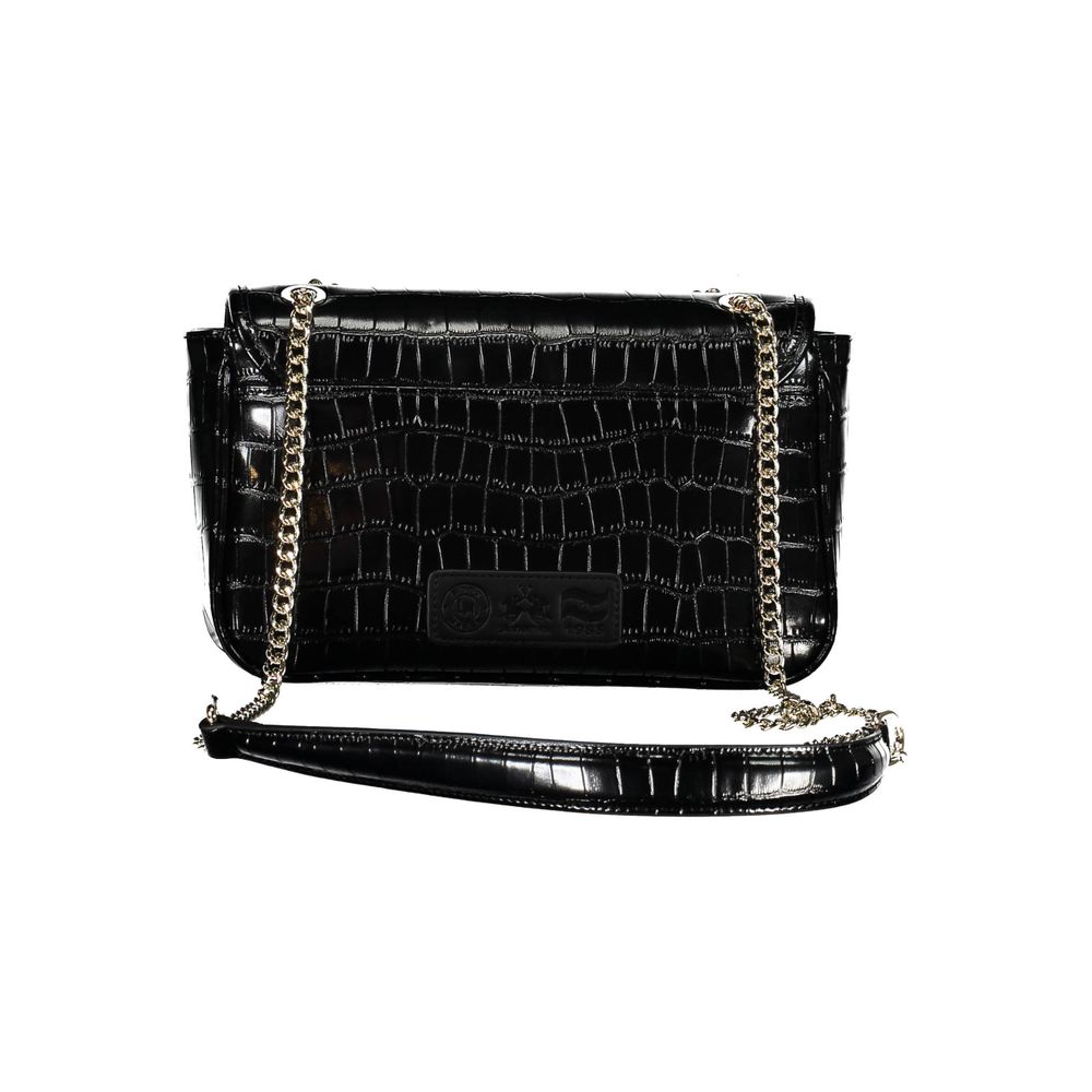 La Martina Nero Poliuretano Women Shoulder Bag - ClickThatClicks 