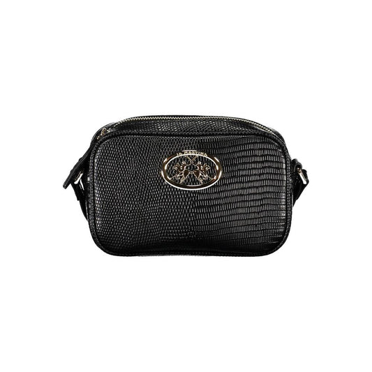La Martina Black Polyurethane Women Handbag - ClickThatClicks 