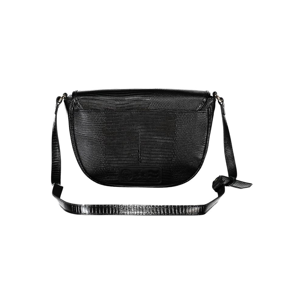 La Martina Black Polyurethane Women's Shoulder Bag - ClickThatClicks 