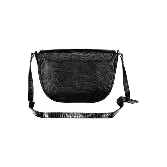 La Martina Black Polyurethane Women's Shoulder Bag - ClickThatClicks 