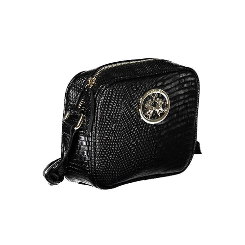 La Martina Black Polyurethane Women Handbag - ClickThatClicks 