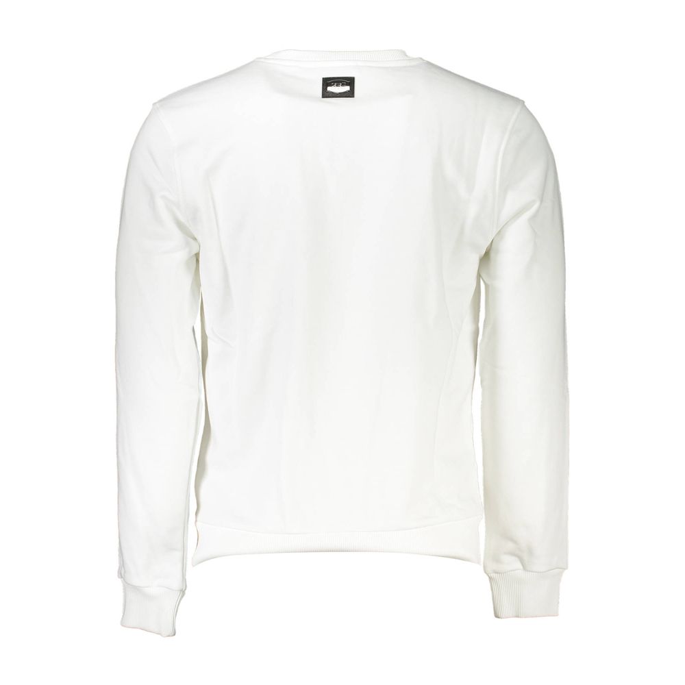 Cavalli Class Bianco Cotton Men Sweatshirt - ClickThatClicks 