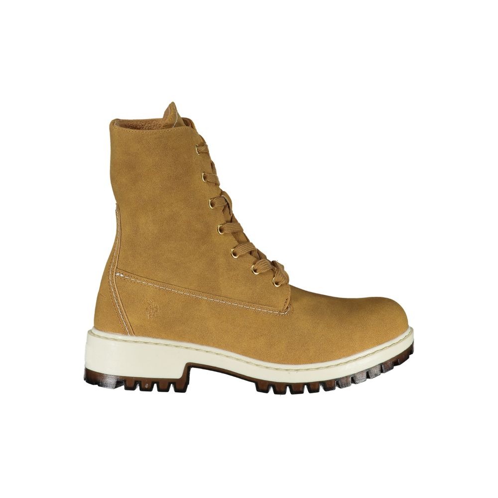 U.S. POLO ASSN. Brown Polyester Women Boot - ClickThatClicks 