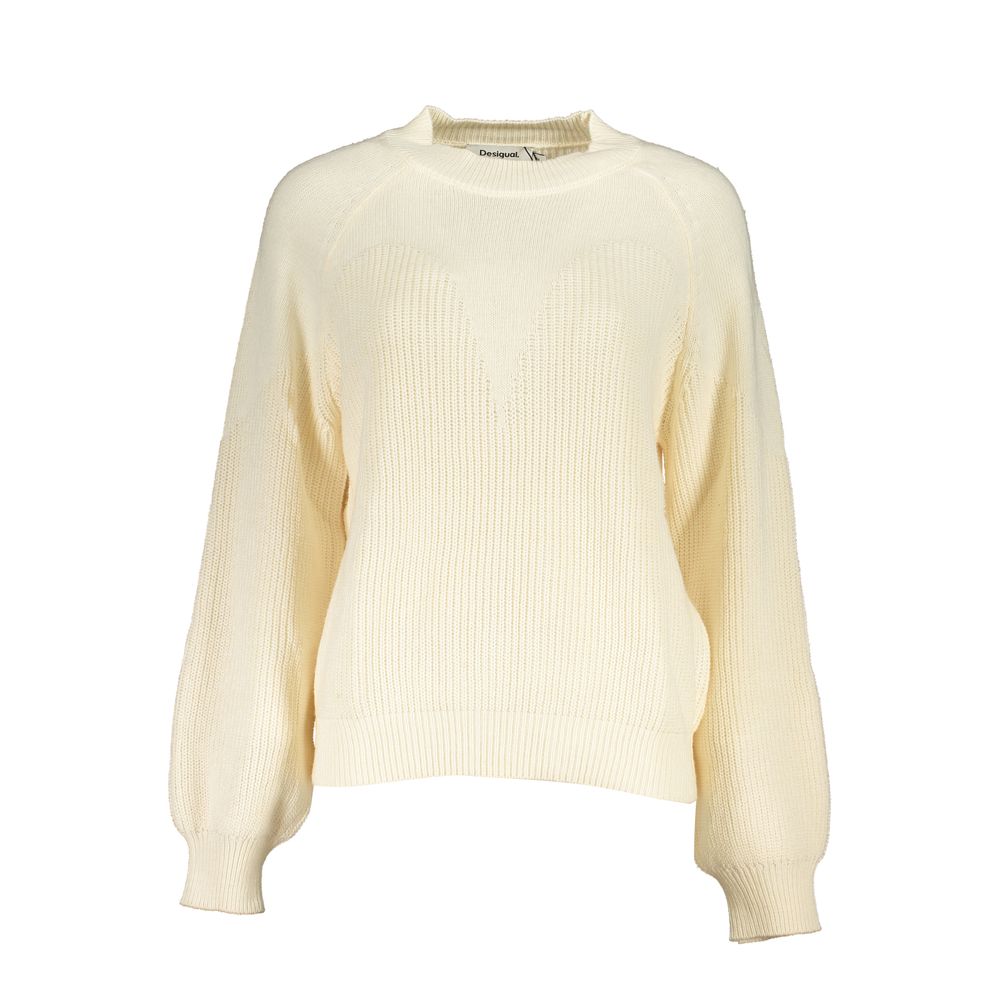Desigual White Polyester Women's Sweater - ClickThatClicks 