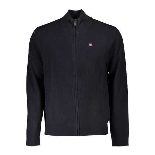 Napapijri Black Tessuto Men Cardigan - ClickThatClicks 
