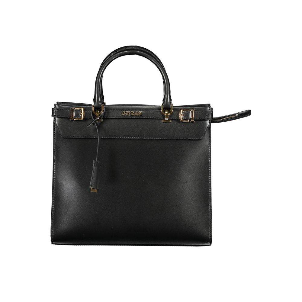 Guess Jeans Black Polyurethane Women Handbag - ClickThatClicks 