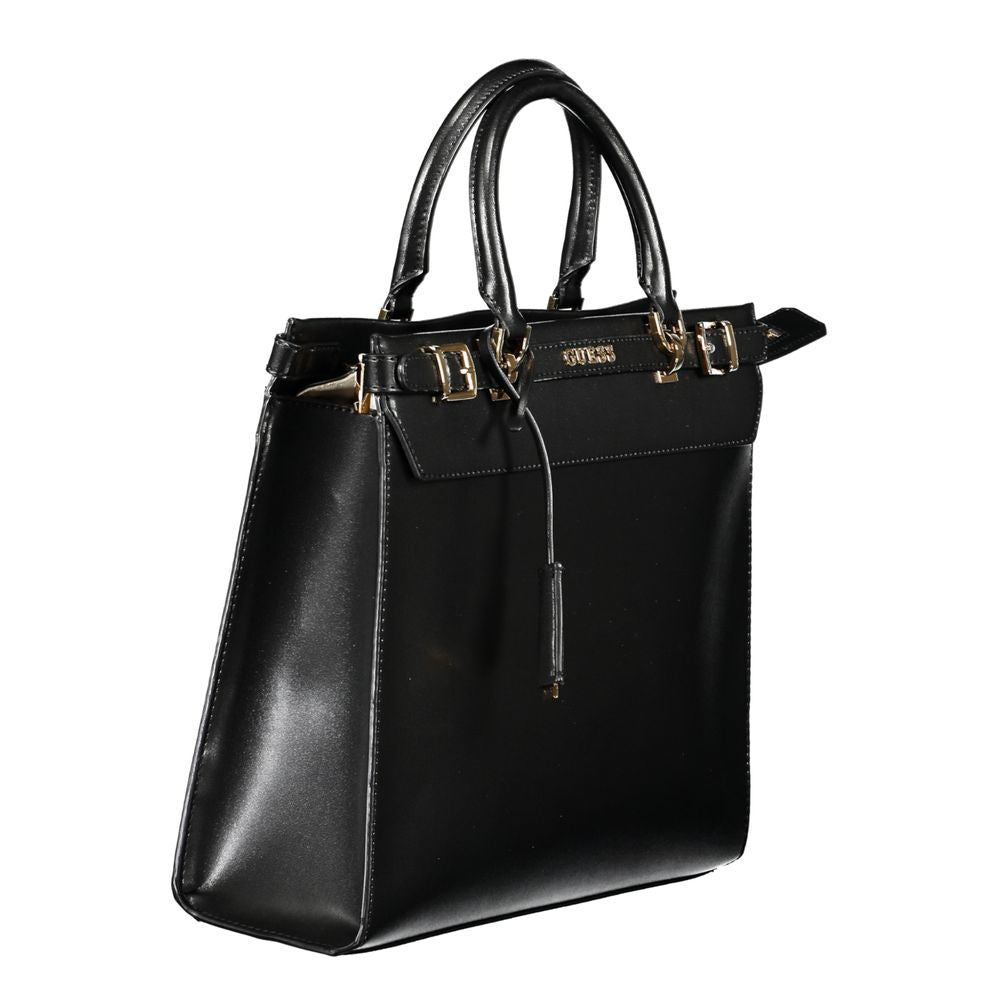 Guess Jeans Black Polyurethane Women Handbag - ClickThatClicks 