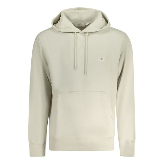 Calvin Klein Beige Cotton Men's Hoodie - ClickThatClicks 