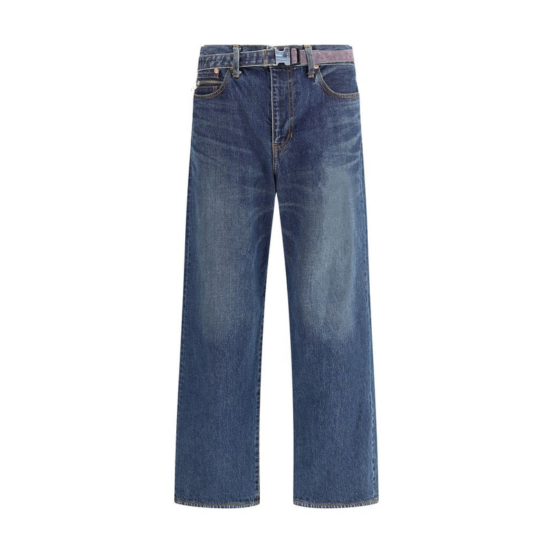Sacai Blue Cotton Jeans Denim
