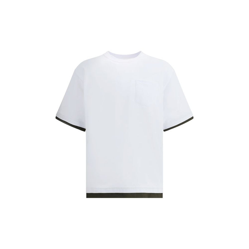 Sacai White Cotton T-Shirt