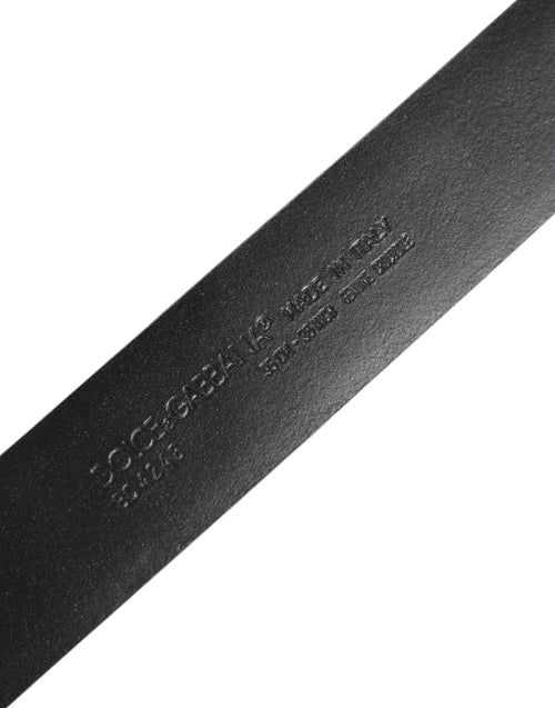 Dolce & Gabbana Black Exotic Leather DG Logo Buckle Belt - ClickThatClicks 