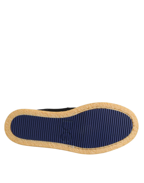 Dolce & Gabbana Black Calf Suede Slip On Ankle Boots Shoes - ClickThatClicks 