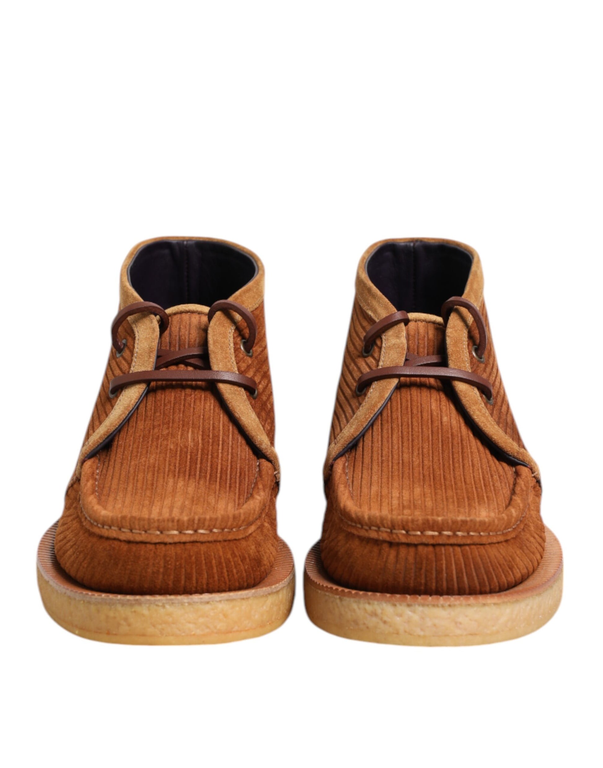 Dolce & Gabbana Brown Suede Nubuck Leather Desert Ankle Boots Shoes - ClickThatClicks 