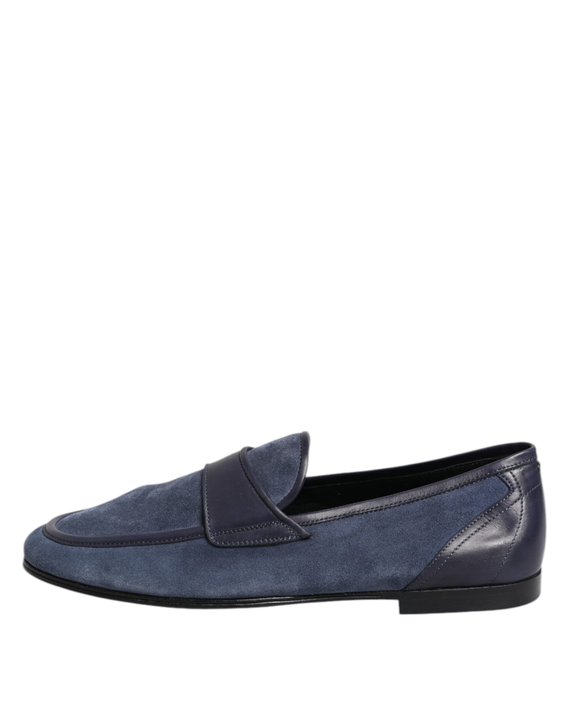 Dolce & Gabbana Blue Suede Leather Loafers Moccasin Shoes - ClickThatClicks 