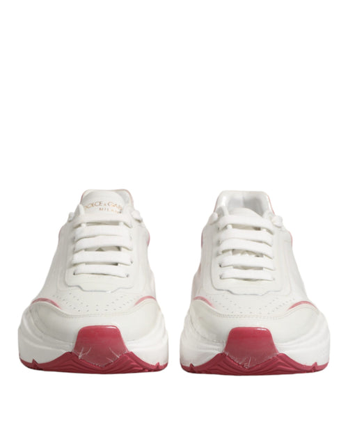 Dolce & Gabbana White Pink Daymaster Low Top Sneakers Shoes - ClickThatClicks 