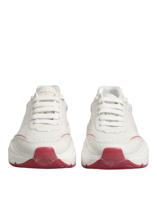 Dolce & Gabbana White Pink Daymaster Low Top Sneakers Shoes - ClickThatClicks 