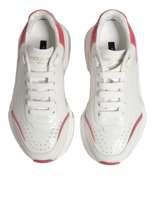 Dolce & Gabbana White Pink Daymaster Low Top Sneakers Shoes - ClickThatClicks 