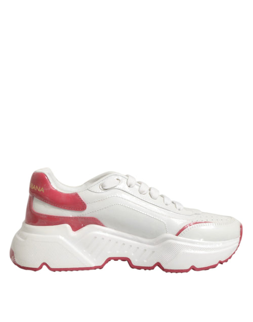 Dolce & Gabbana White Pink Daymaster Low Top Sneakers Shoes - ClickThatClicks 