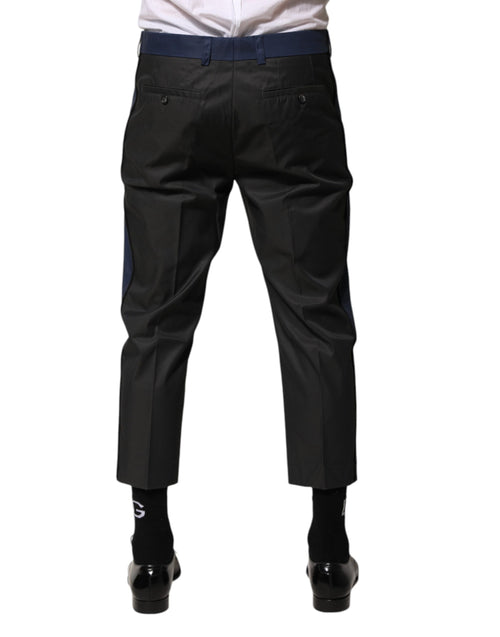 Dolce & Gabbana Gray Blue Cotton 3/4 Chinos Crop Trouser Pants - ClickThatClicks 