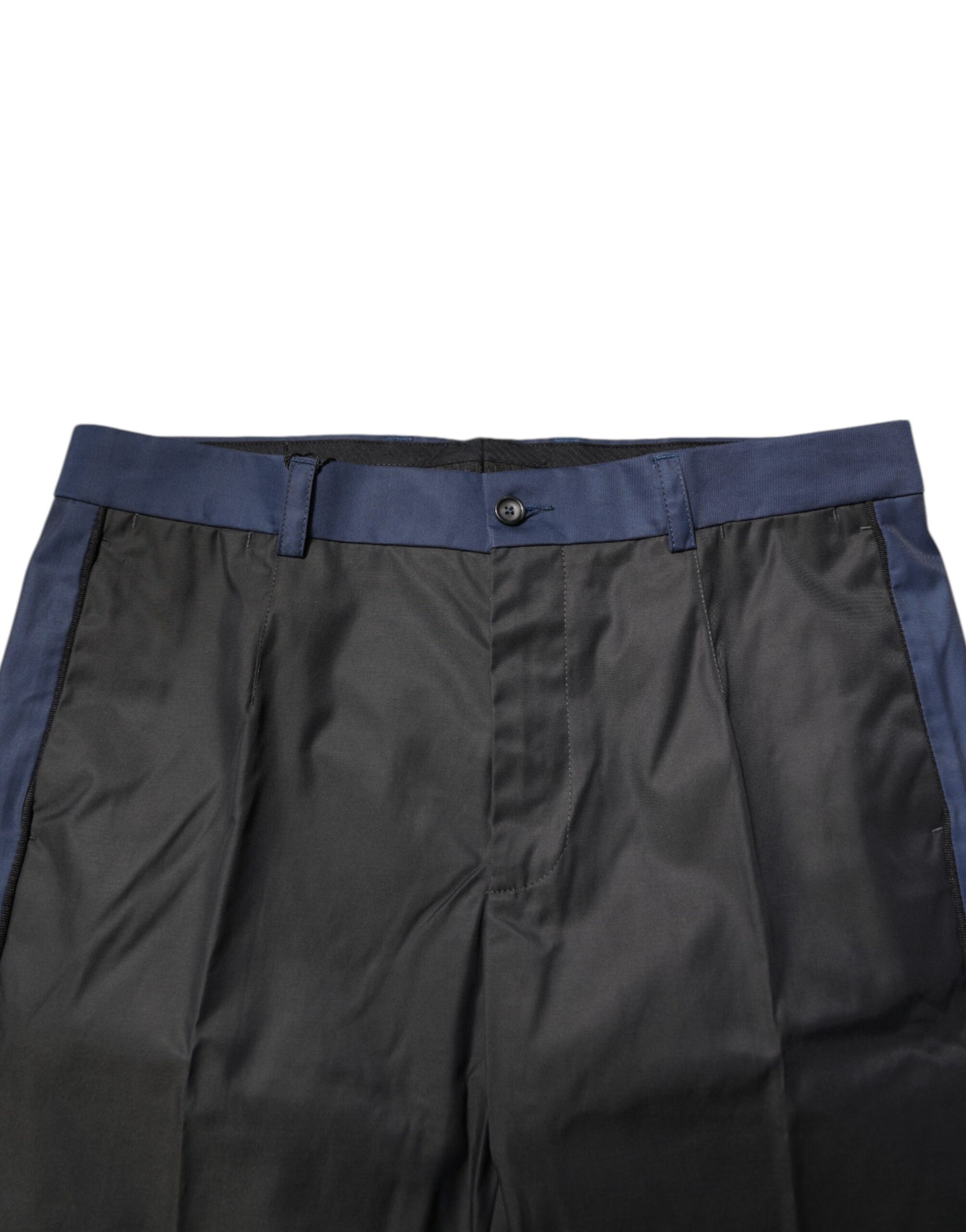 Dolce & Gabbana Gray Blue Cotton 3/4 Chinos Crop Trouser Pants - ClickThatClicks 