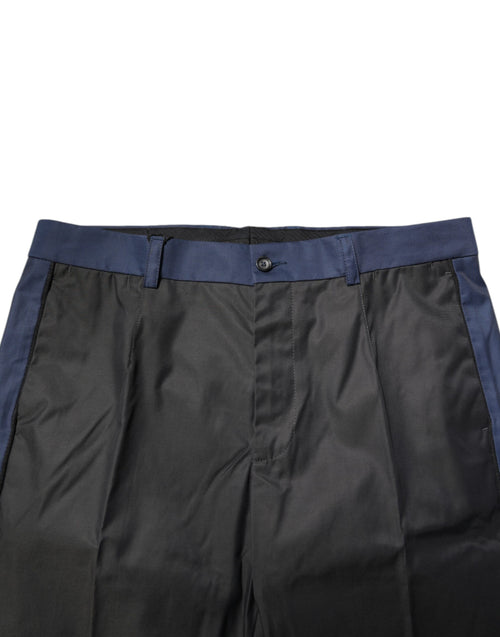 Dolce & Gabbana Gray Blue Cotton 3/4 Chinos Crop Trouser Pants - ClickThatClicks 