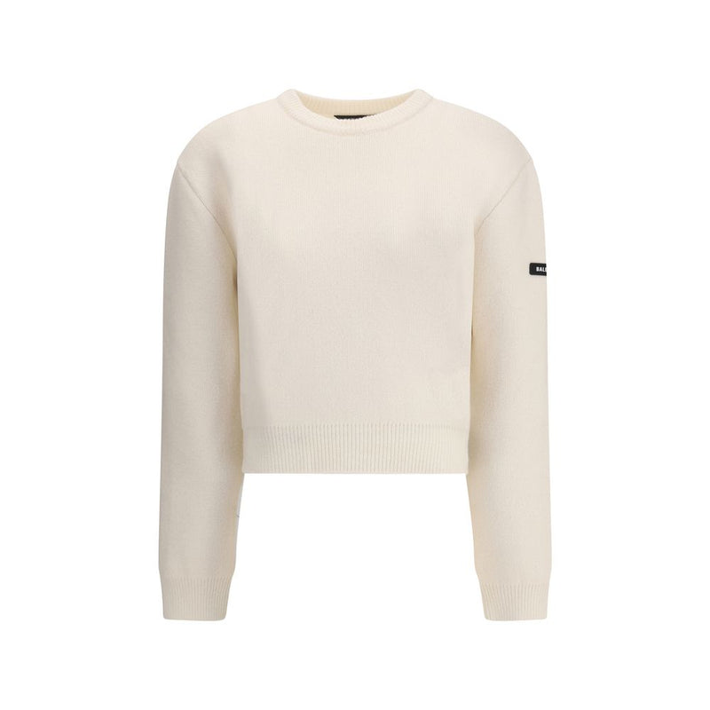 Balenciaga White Wool Sweatshirt