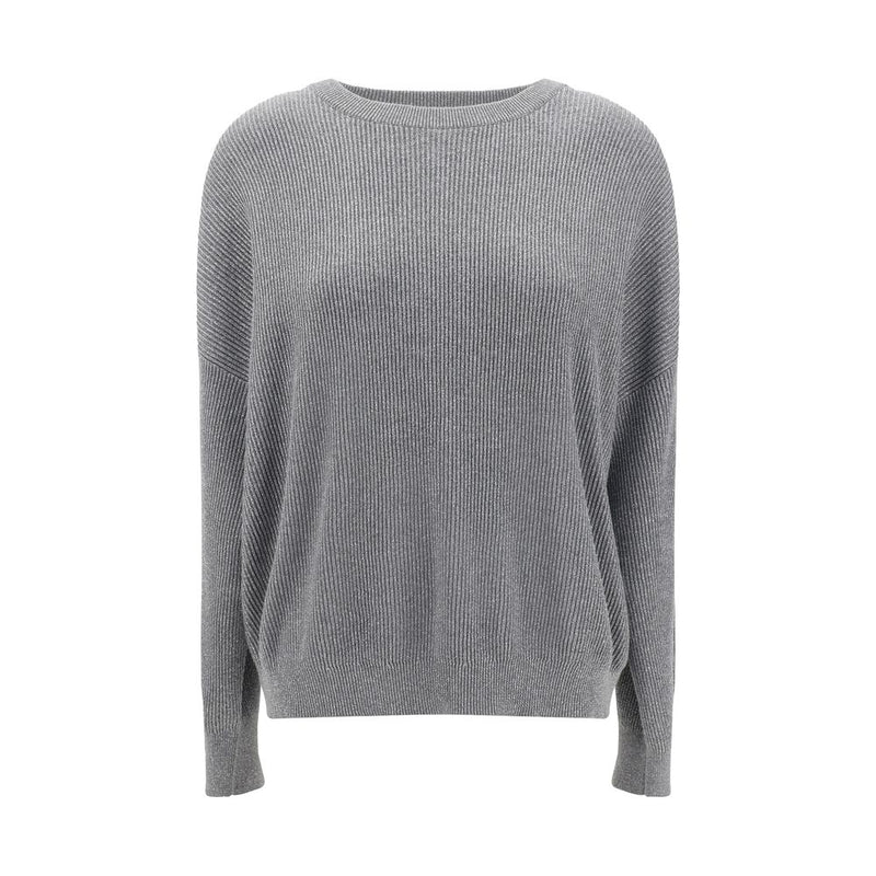 Brunello Cucinelli Gray Cotton Sweatshirt