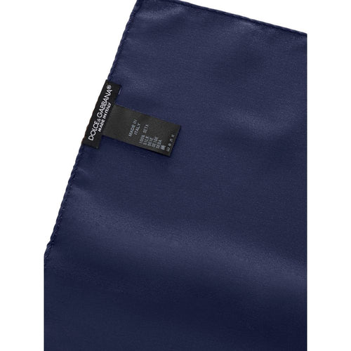 Dolce & Gabbana Blue Silk Pocket Square - ClickThatClicks 