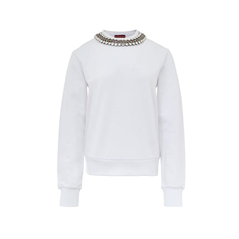Gucci White Cotton Sweatshirt