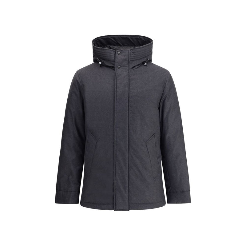 Woolrich Black Fleece Wool Parka