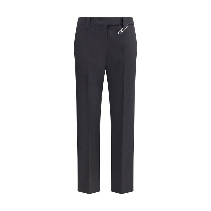 Prada Gray Fleece Wool Dress Pants