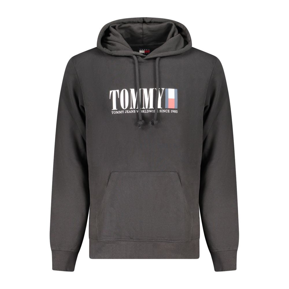 Tommy Hilfiger Black Cotton Men's Hoodie - ClickThatClicks 