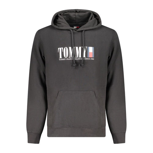 Tommy Hilfiger Black Cotton Men's Hoodie - ClickThatClicks 
