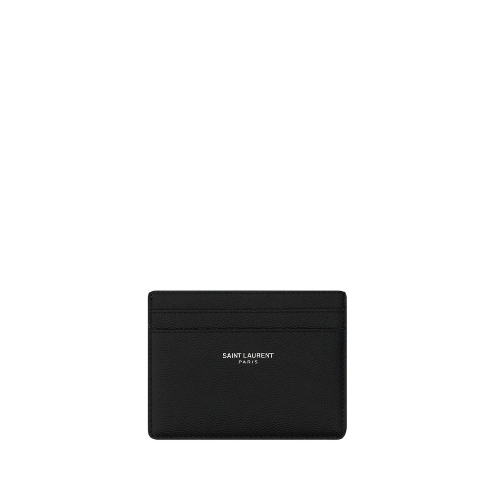Saint Laurent Black Calf Leather Bos Taurus Wallet - ClickThatClicks 