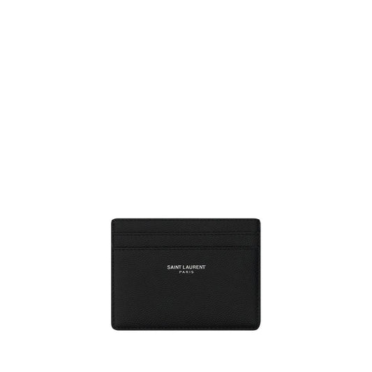 Saint Laurent Black Calf Leather Bos Taurus Wallet - ClickThatClicks 