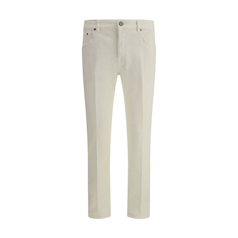 PT Torino Cream Cotton Slim Fit Jeans