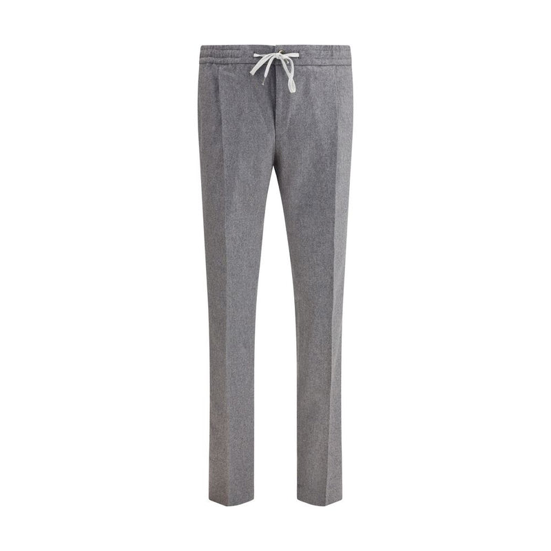 PT Torino Gray Fleece Wool Casual Pants