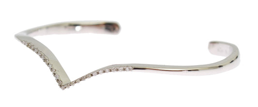 Nialaya Skyfall CZ 925 Silver Bangle Bracelet - ClickThatClicks 