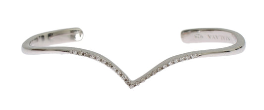 Nialaya Skyfall CZ 925 Silver Bangle Bracelet - ClickThatClicks 