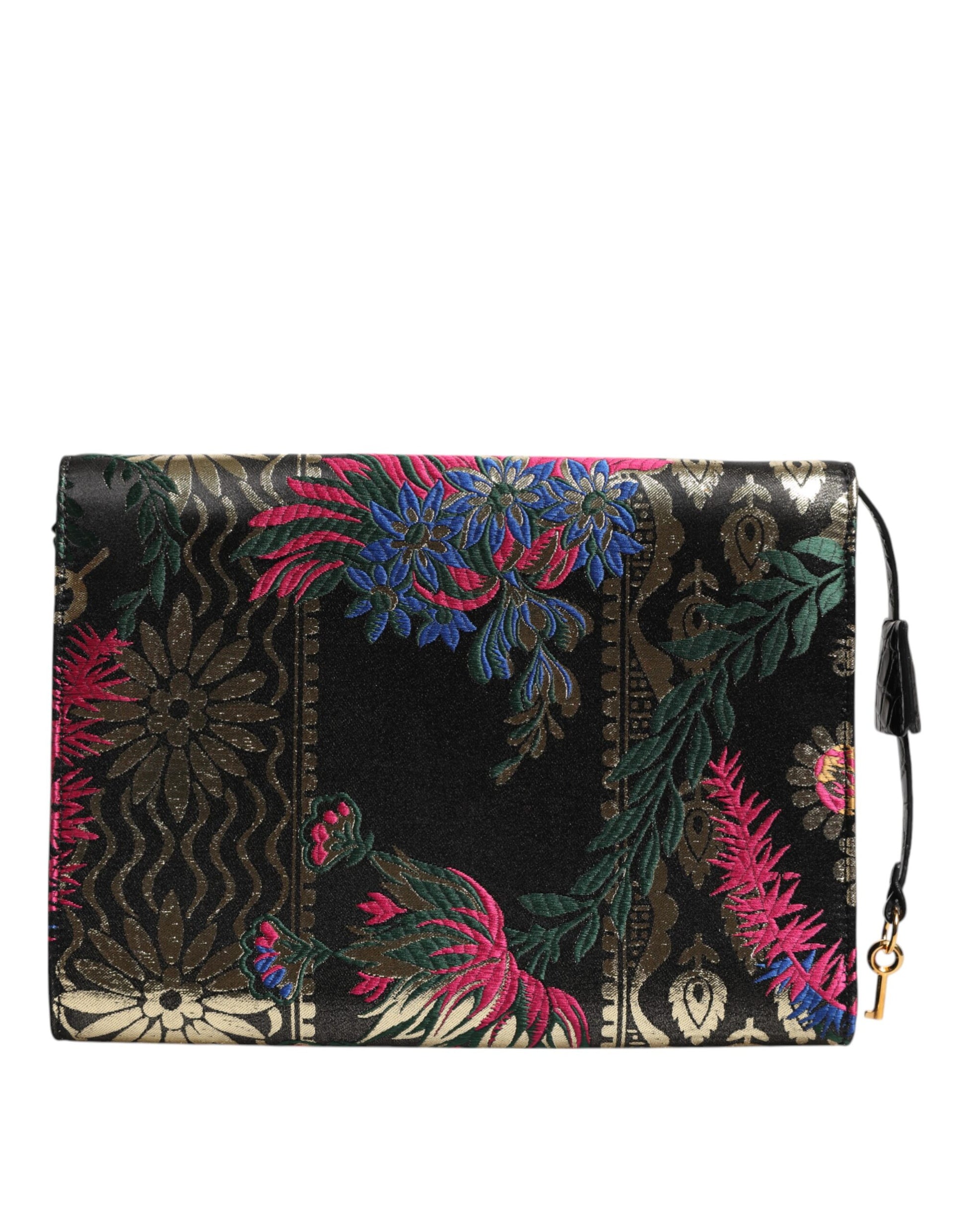 Dolce & Gabbana Multicolor Jacquard Floral Document Briefcase Bag - ClickThatClicks 