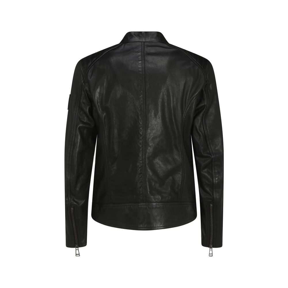 Belstaff Black Leather Jacket - ClickThatClicks 