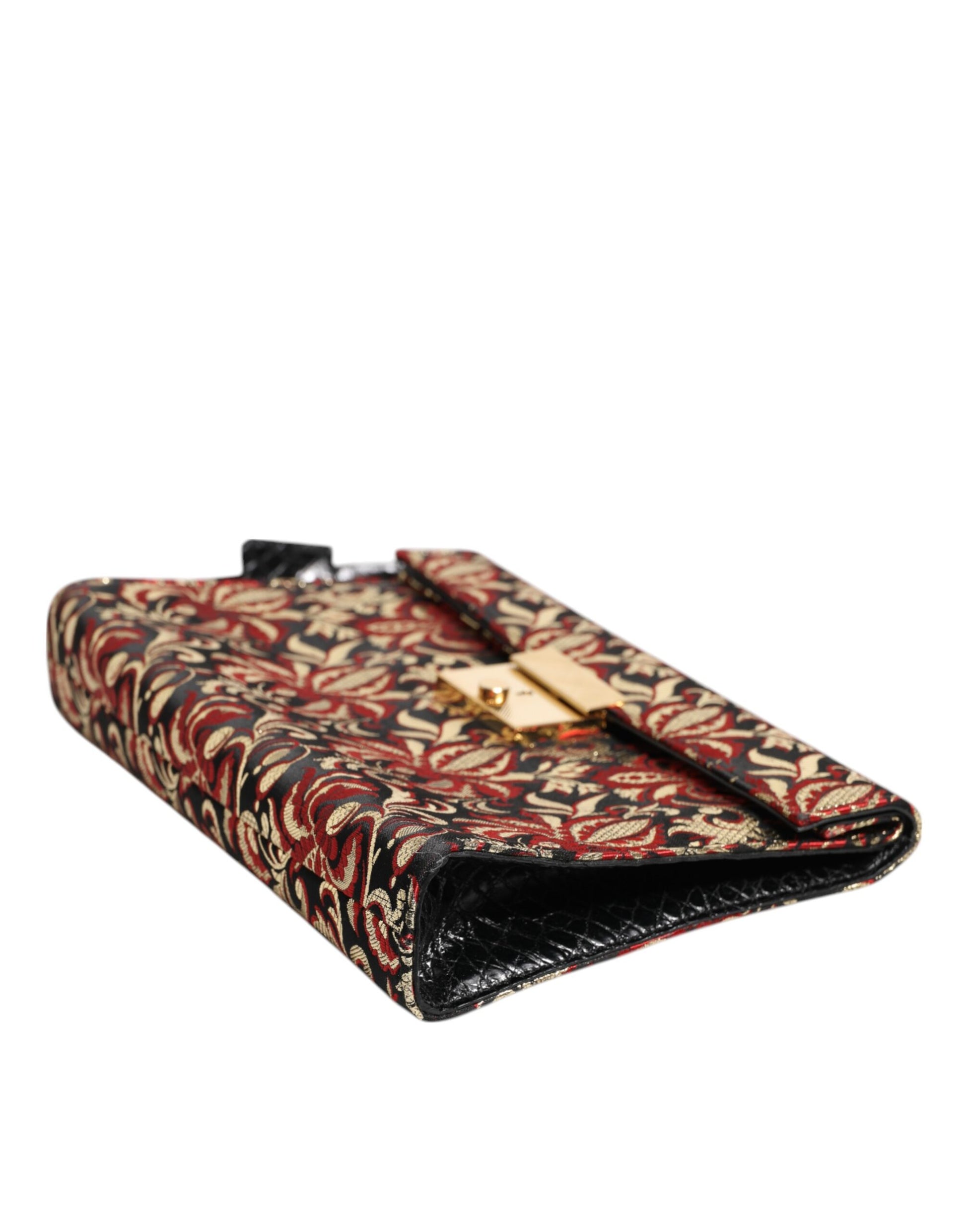 Dolce & Gabbana Multicolor Jacquard Floral Document Briefcase Bag - ClickThatClicks 