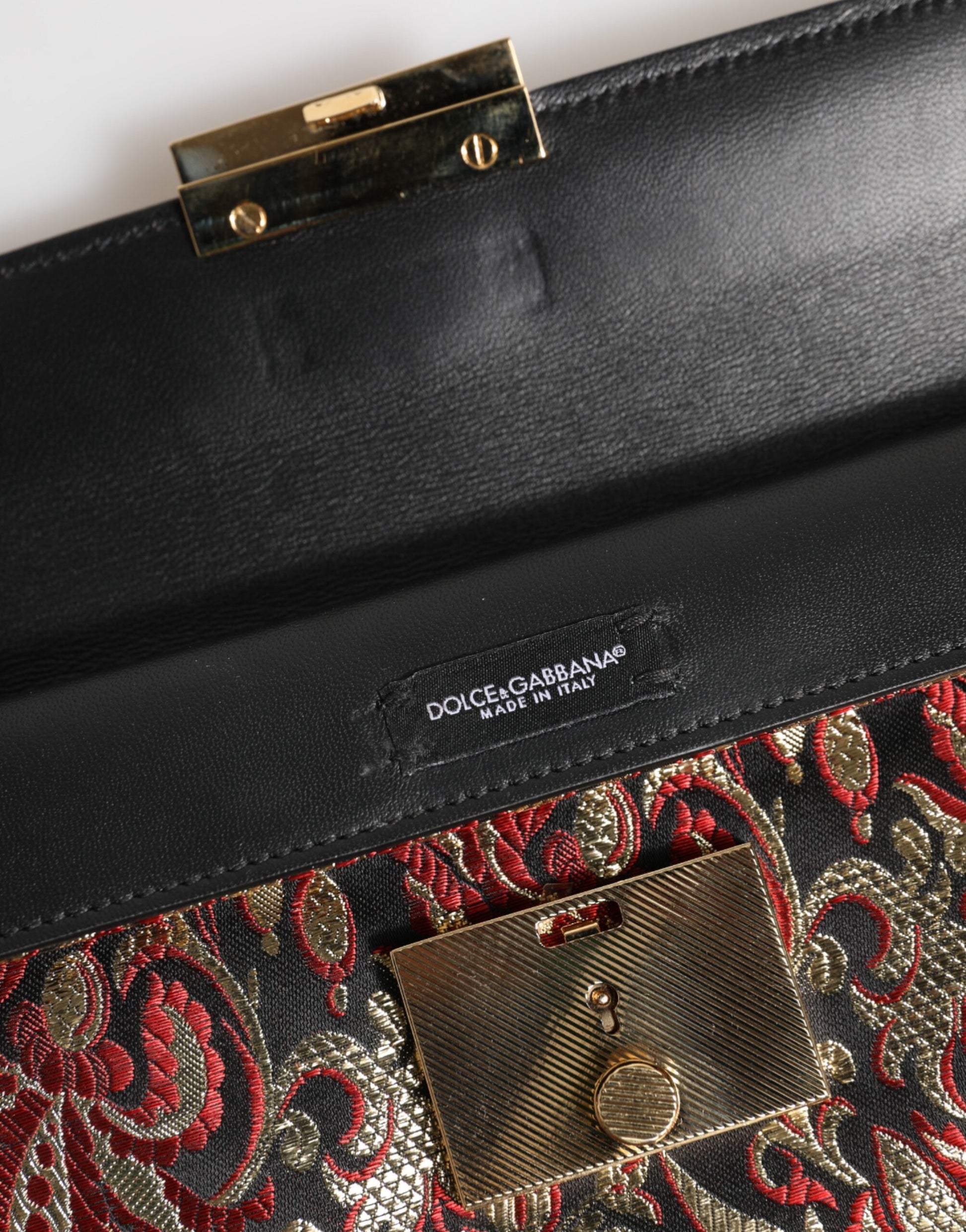 Dolce & Gabbana Multicolor Jacquard Floral Document Briefcase Bag - ClickThatClicks 