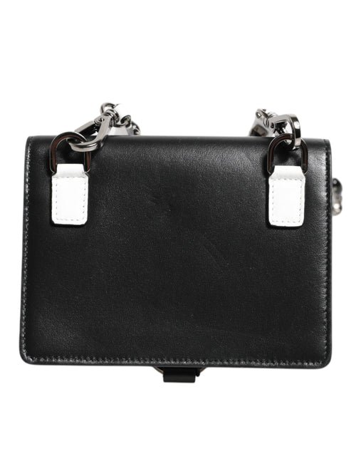 Dolce & Gabbana Black Leather Crystal Embellished Card Holder Wallet - ClickThatClicks 